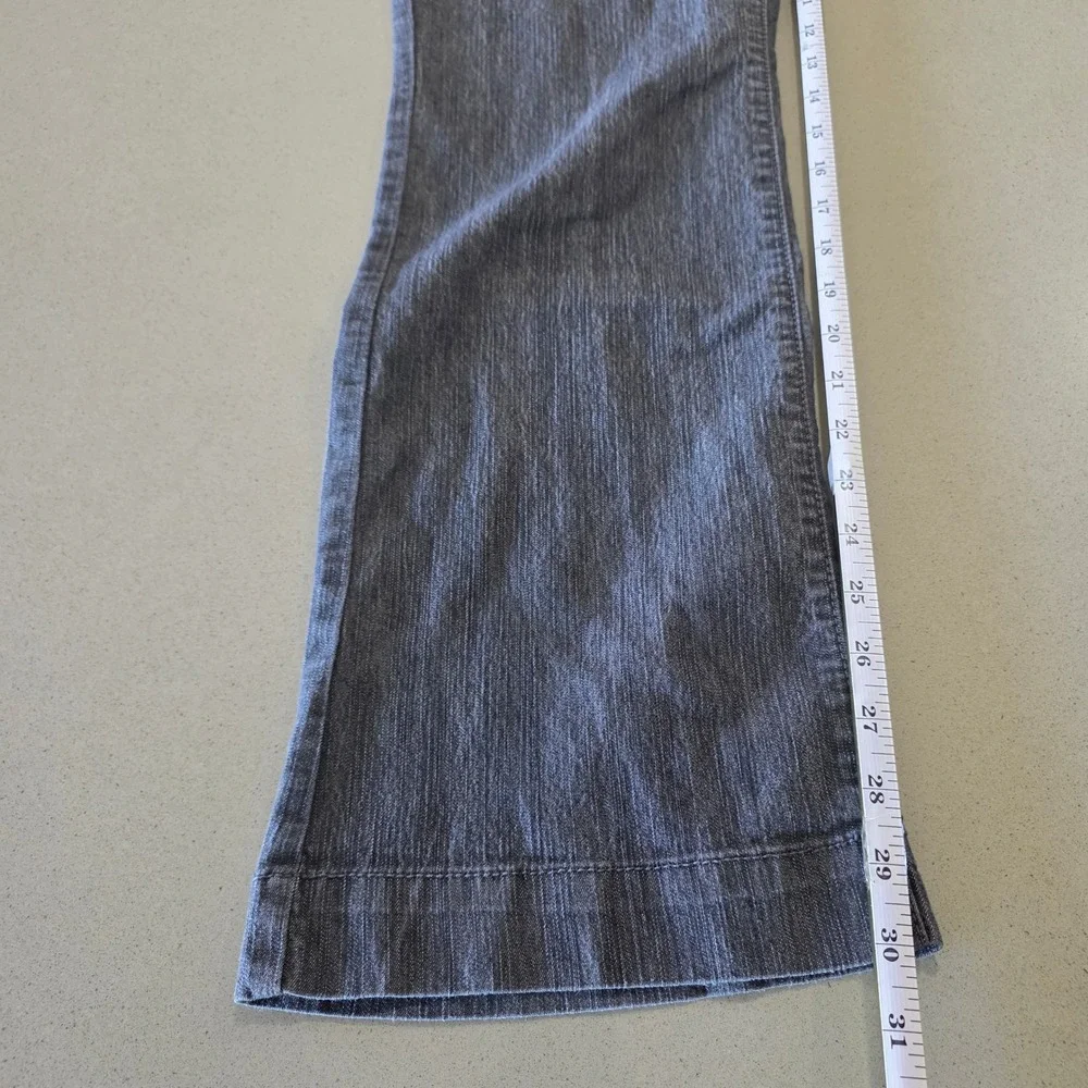 SO Heritage‎ Womens Flare Leg Jeans Gray Denim Double Button Size 17
